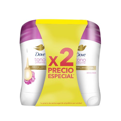 Desodorante en Barra DOVE Woman Orquídea Frasco 2un x 45g