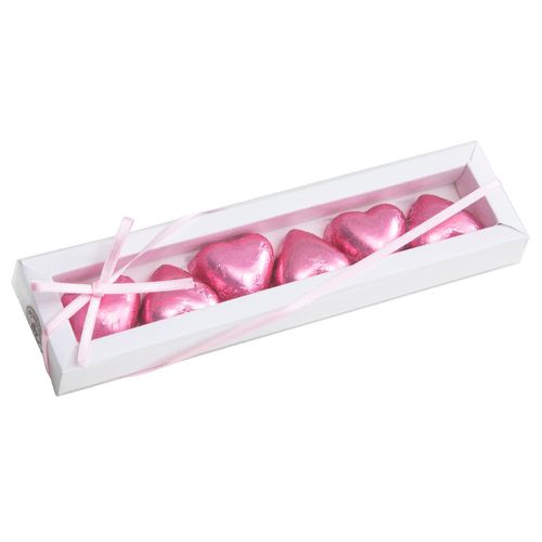 Corazones de Chocolate Rellenos de Trufa Caja 6un