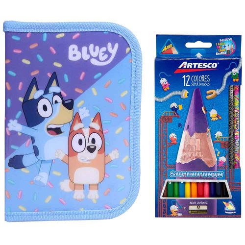 Cartuchera T Libro Bluey Col x12 ARTESCO