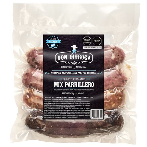 Chorizo Mix Parrillero DON QUIROGA Paquete 420g