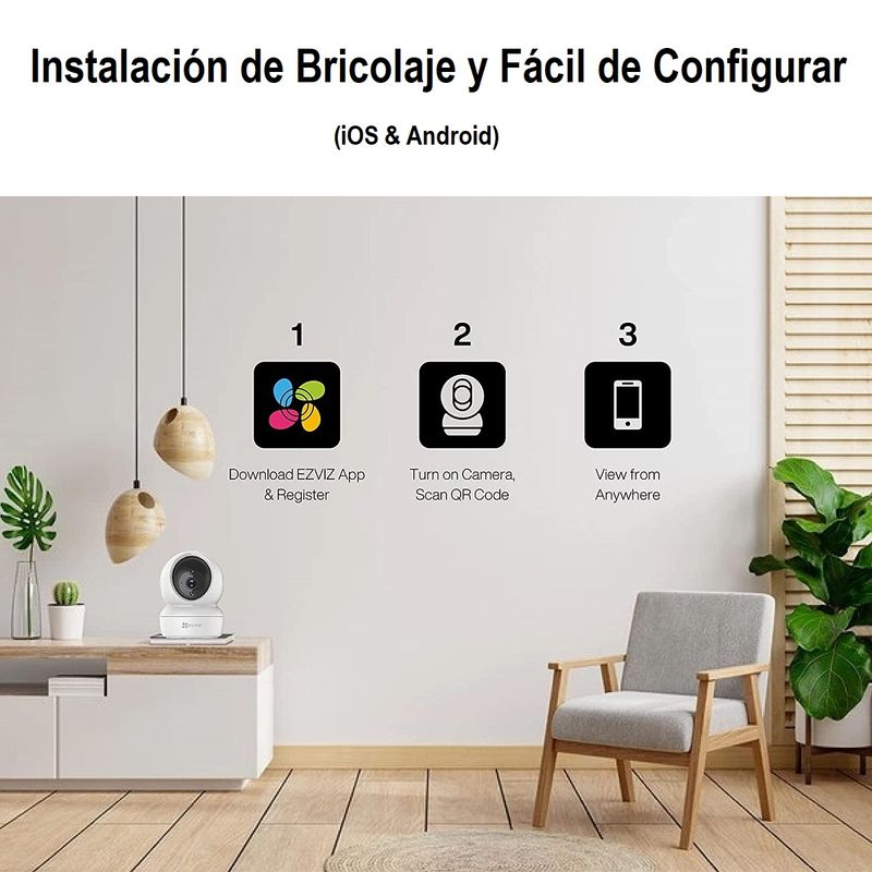 EZVIZ---Camara-IP-H6c-2K--4MP-WiFi-H265----Blanco