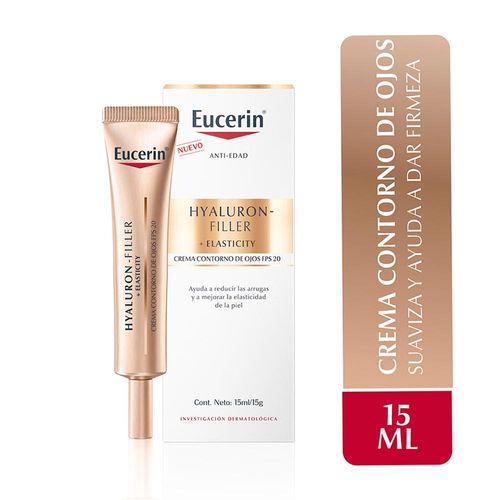 Crema Contorno de Ojos Anti-arrugas Eucerin Hyaluron Filler + Elasticity - Tubo 15 ML