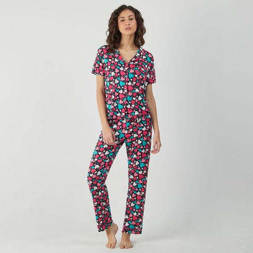 Pijama Mujer Camisero Manga Corta + Pantalón Algodón Hypnotic