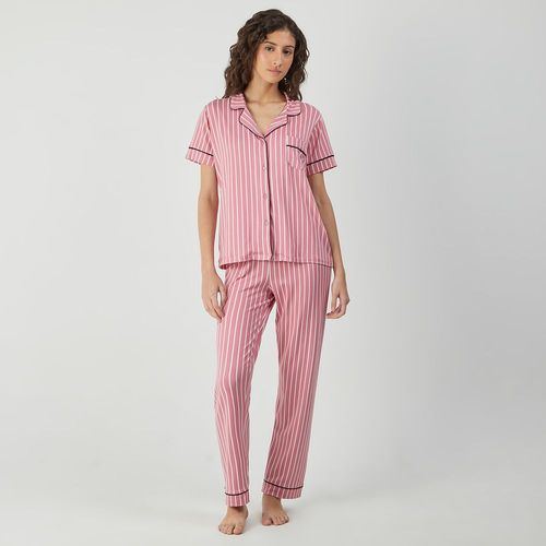 Pijama Mujer Camisero Manga Corta + Pantalón Algodón Hypnotic