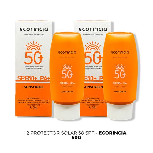 PROTECTOR SOLAR 50 SPFECORINCIA 50G 2 unid