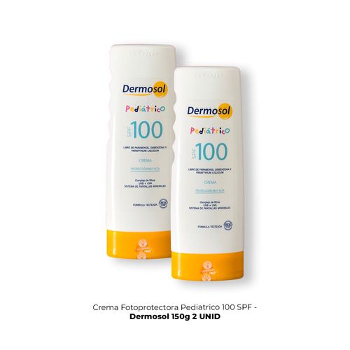 Crema Fotoprotectora Pediatrico 100 SPFDermosol 150g 2 UNID