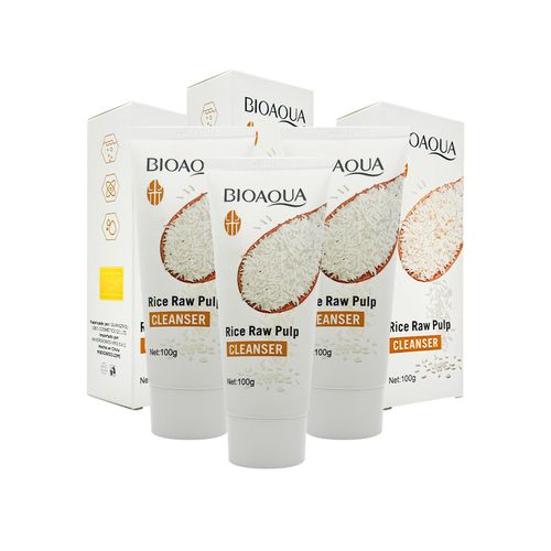 Limpiador Facial de Arroz 100g Antiarrugas - Bioaqua 3 und