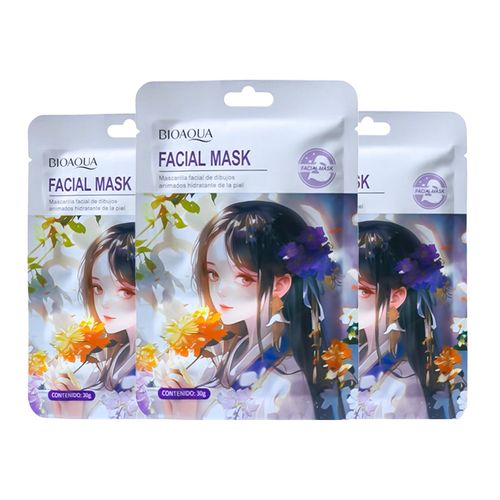 Mascarilla Anime Flor Morado 30g - Bioaqua 3und