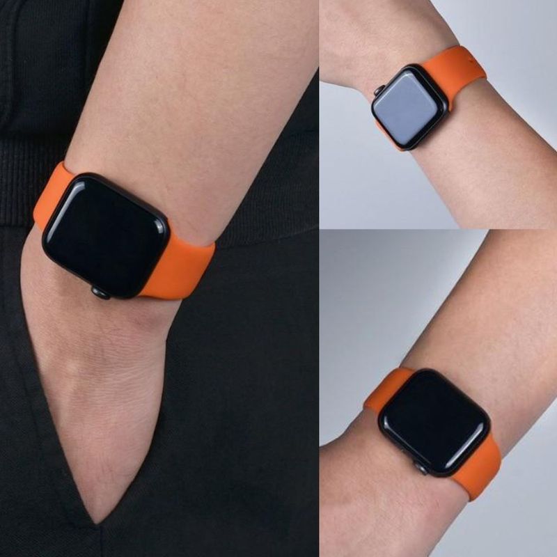 Correa-de-Silicona--Apple-Watch-Color-Naranja-para-42-44-45-49-mm
