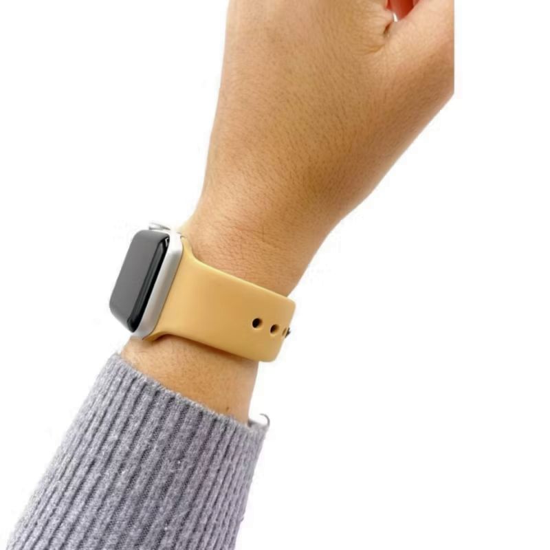 Correa-de-Silicona-para-Apple-Watch-Color-Caqui-42-44-45-49-mm