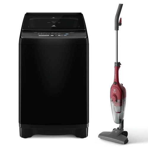 Combo:  Lavadora Carga Superior 18kg Negro (EWIP18F2XSWB) + Aspiradora vertical con cable Power Speed (STK13) Electrolux