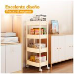 Carrito-Organizador-4-Niveles-con-Ruedas-Multiusos-para-Baño-Cocina-Crema-JY8