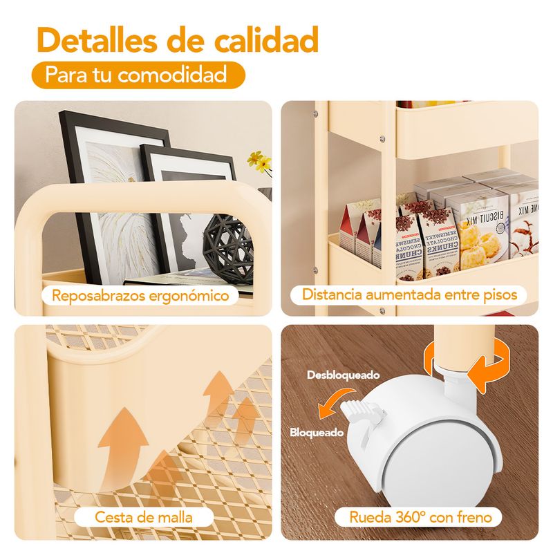 Carrito-Organizador-4-Niveles-con-Ruedas-Multiusos-para-Baño-Cocina-Crema-JY8