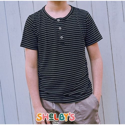 Polo para Niño Shelby's Kids Manga Corta Drake Negro - Talla 8