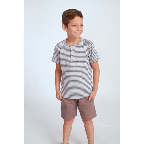 Polo para Niño Shelby's Kids Manga Corta Drake Gris