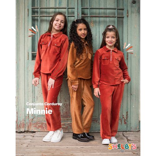 Conjunto Casaca y Pantalón corduroy para Niña Shelby's Kids Minnie Lacre - Talla 8