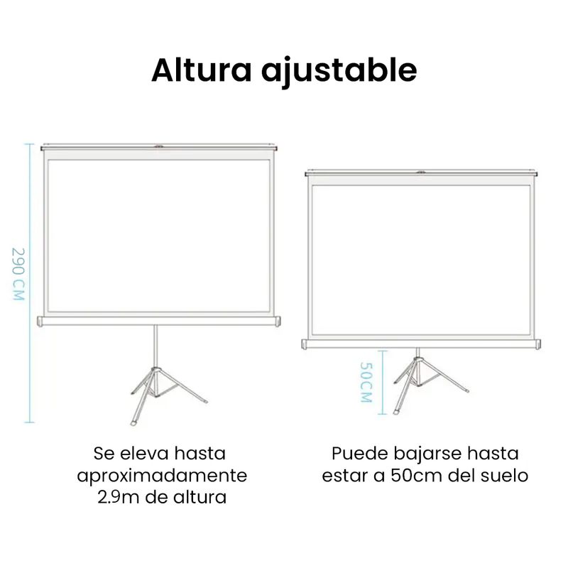 Ecran-Pantalla-para-Proyector-100-Pulgadas-con-Tripode-Blanco-Mate