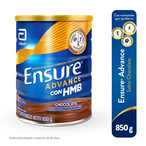 Ensure Advance Sabor Chocolate - Lata 850 g
