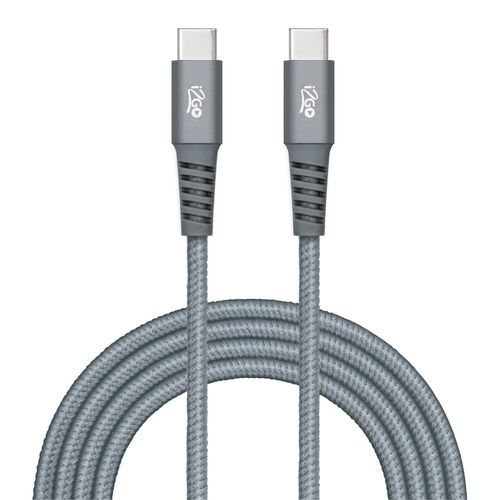 CABLE TIPO C A TIPO C 2 MT NYLON TRENZADO 60W