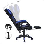 Silla-Gamer-Extingtion-Sapp-Gamuza-Cuerina Color-Azul