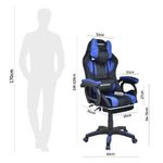 Silla-Gamer-Extingtion-Sapp-Gamuza-Cuerina Color-Azul