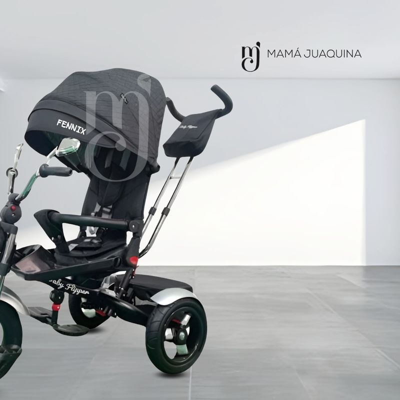 TRICICLO-GIRATORIO-CON-REFLECTOR-«CHOPPER»-NEGRO