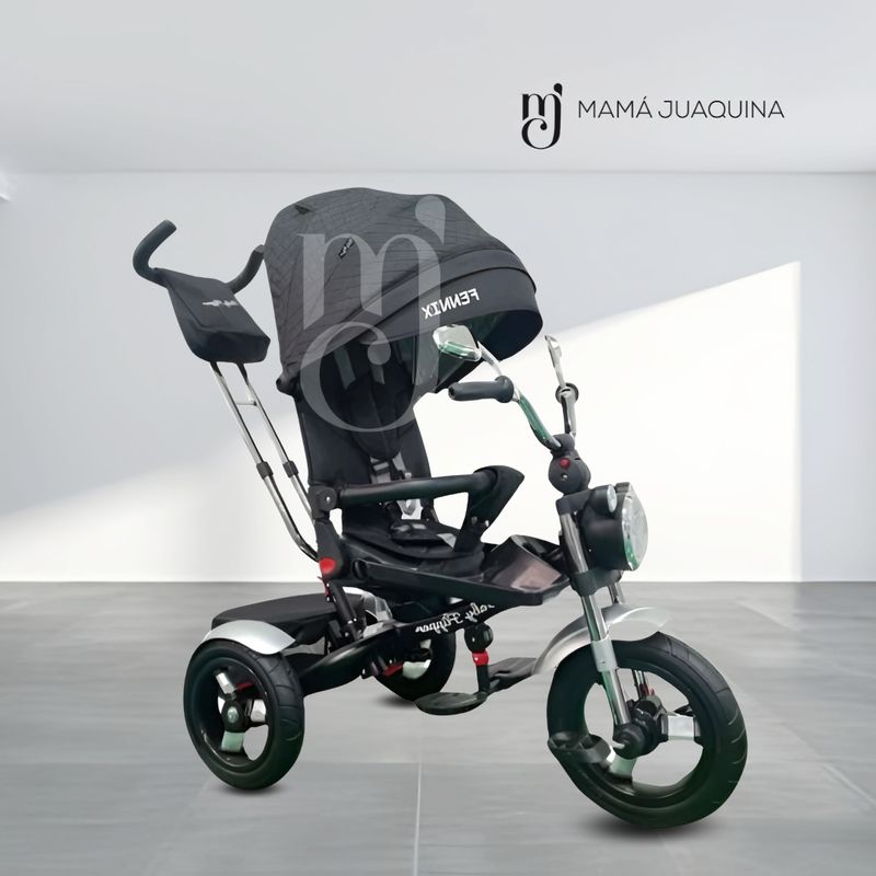 TRICICLO-GIRATORIO-CON-REFLECTOR-«CHOPPER»-NEGRO