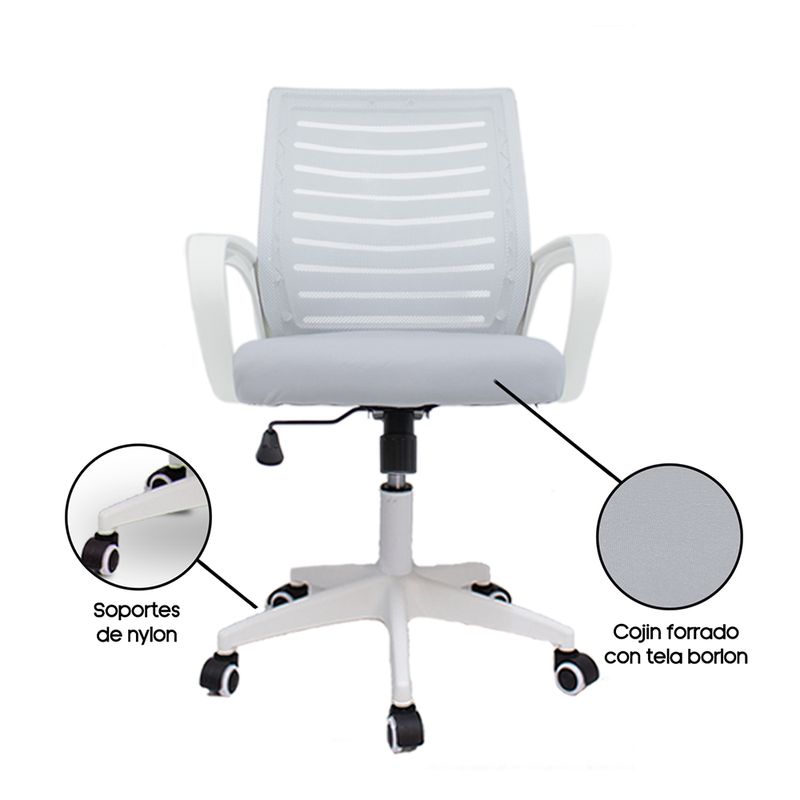 Silla-de-Oficina-Ergonomica-Markiah-Base-de-Nylon---Sistema Basculante