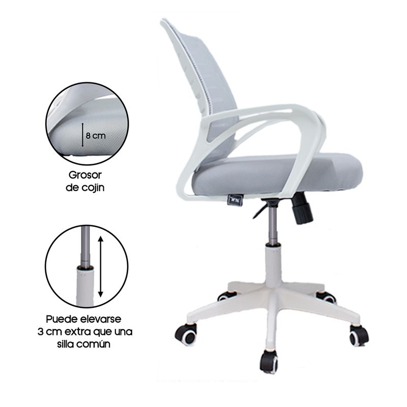 Silla-de-Oficina-Ergonomica-Markiah-Base-de-Nylon---Sistema Basculante