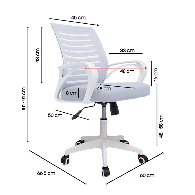 Silla-de-Oficina-Ergonomica-Markiah-Base-de-Nylon---Sistema Basculante