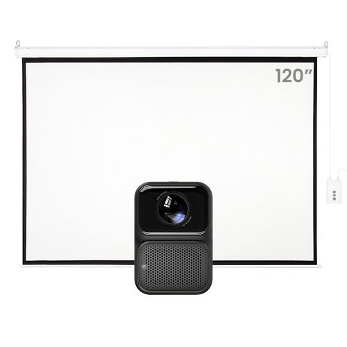 Combo Wanbo TT con Ecran Eléctrico de 120 Pulgadas Blanco