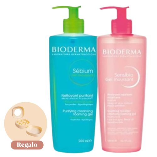 Pack Bioderma Duo Limpieza Sensibio + Sebium 500ml