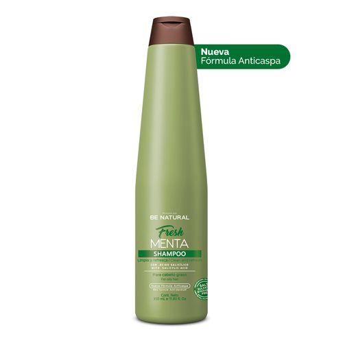 SHAMPOO PARA CABELLO CON CASPA Y GRASO FRESH MENTA 350ML BE NATURAL