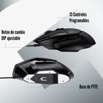Logitech---Mouse-G502-X-Switch-Lightforce-Hybrid---Negro