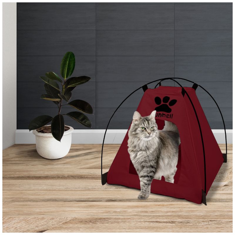 Casa-Carpa-Plegable-Portatil-Perro-Gato-Mascotas-Guinda