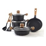 Juego-De-Olla-Roca-Volcanica-Antiadherente-9pcs-Color-Negro---MGC