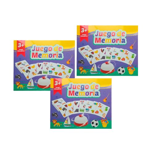 3 UNID JUEGO DE MEMORIA CON TIMBRE
