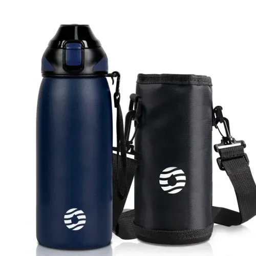 FJbottle - Botella de agua KJ-SF-600-BLU con aislamiento y tapa tritán 600ml - Azul
