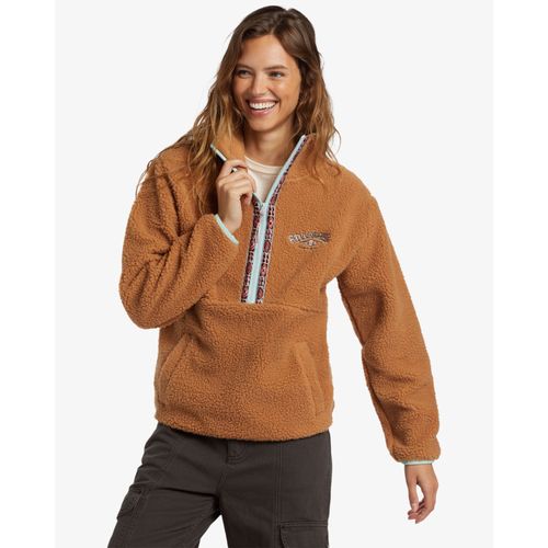 Polerón Para Mujer Horizon Half Zip Marrón Billabong