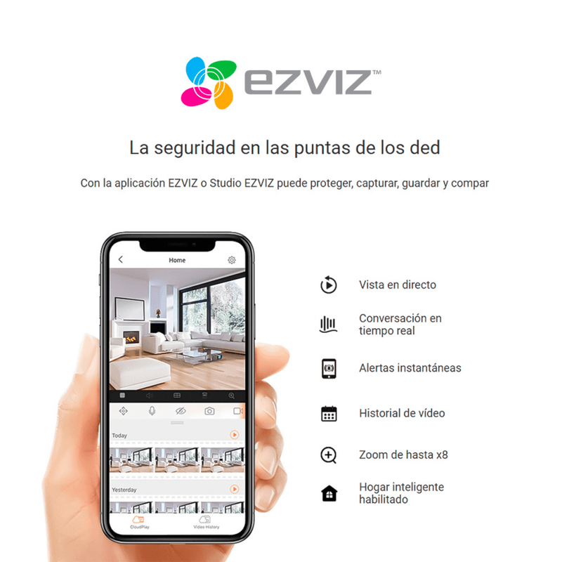 Kit-de-3-Camaras-de-Seguridad-WiFi-para-interior-H1C-Full-HD---Micro-SD-64gb---Ezviz