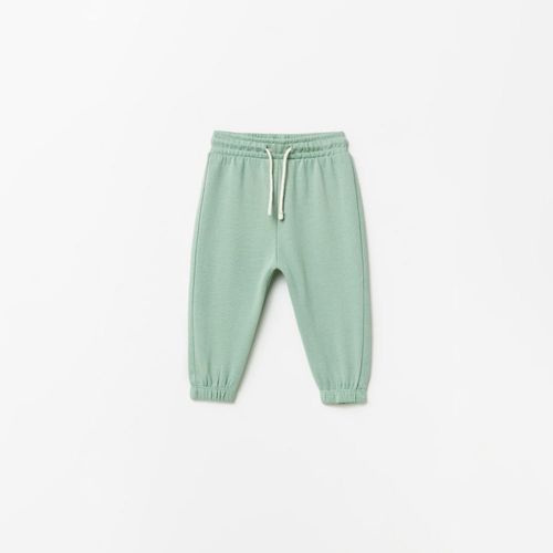 Pantalón Sfera Bebé Niña Terry Verde Medio