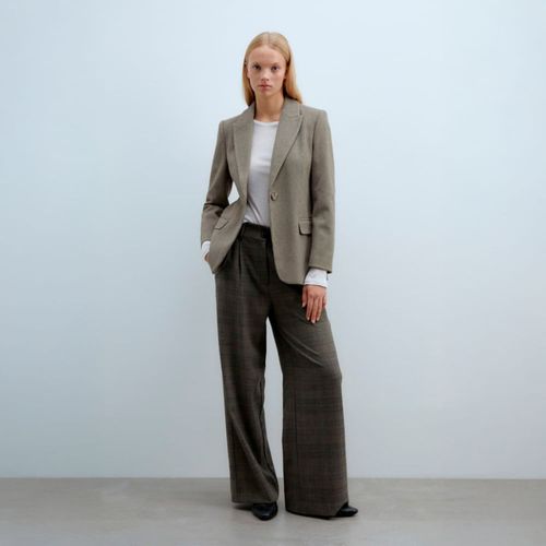 Pantalón Pinzas Sfera Mujer Marrón