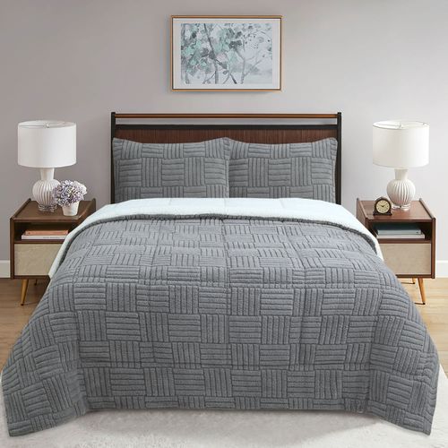 Edredón OI25 Textura Taupe 1.5 Plazas