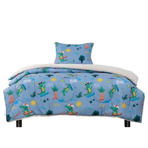 Edredón OI25 Print Sherpa Cocodrilo Skingater 1.5 Plazas
