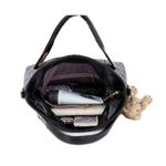 Set-Cartera-Bolso-Billetera-4-en-1-Elegante-Osito-Negro