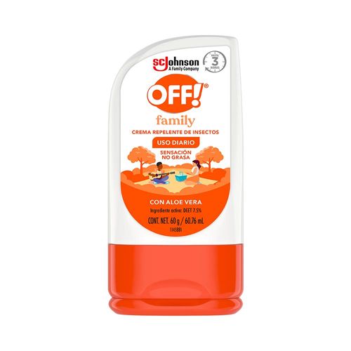 Repelente de Insectos OFF! Family en Crema - Frasco 60 G