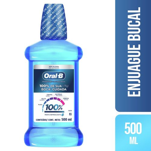 Enjuague Bucal Oral-B  Con Sabor A Menta - Frasco 500 ML