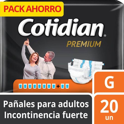 Pañales para Adulto Cotidian Premium Talla G - Bolsa 20 UN