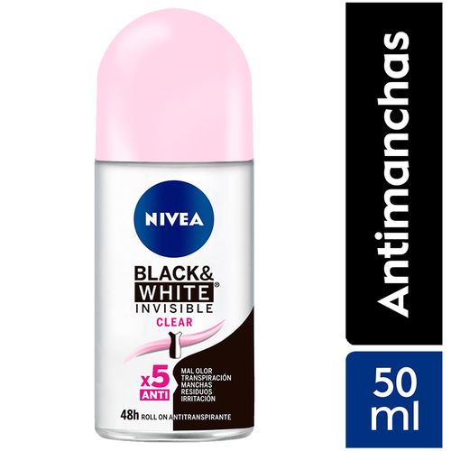 Antitranspirante Roll-on Nivea Invisible Black & White para Mujer - Frasco 50 ML