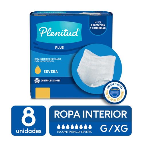 Ropa Interior Plenitud Protect Plus Talla G-XGPañal Adulto - Bolsa 8 UN